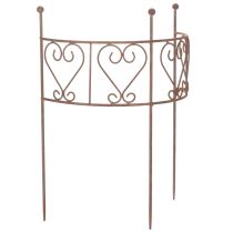 Product Semi-circular trellis with heart ornament. Perfect for rustic garden decoration. 42cm