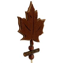 Product Pin maple leaf sorted autumn decoration 8cm L35cm 12pcs