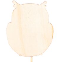Product Wooden owl plant stakes for flower bouquets and plant pots, 31cm, 12 pieces