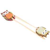 Product Wooden owl plant stakes for flower bouquets and plant pots, 31cm, 12 pieces