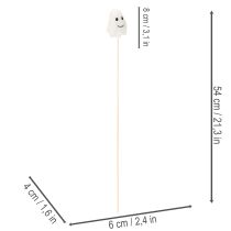 Product Ghost figures on wooden sticks, Halloween decoration, 54cm, 8 pieces
