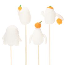 Product Ghost figures on wooden sticks, Halloween decoration, 54cm, 8 pieces