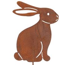 Product Easter bunny garden stake made of metal for stylish spring decoration outdoors, 80cm