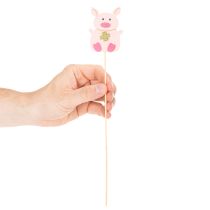 Product Decorative wooden garden stakes, piglet style, 31cm, 16 pieces