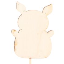 Product Decorative wooden garden stakes, piglet style, 31cm, 16 pieces