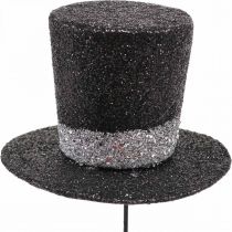 New Year&#39;s Eve deco cylinder hat deco plug glitter 5cm 12pcs