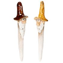 Product Decorative garden gnome figure for plant pots, 16cm, 2 pieces