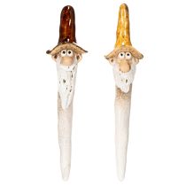 Product Decorative garden gnome figure for plant pots, 16cm, 2 pieces