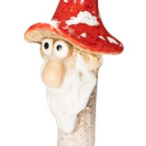 Product Dwarf figurine for sticking, with long beard and mushroom hat, decoration, 17cm, 2 pieces