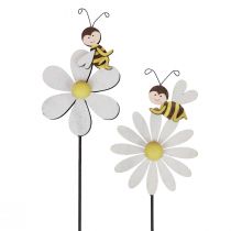 Spring decoration flower plug bee decoration 11×7.5cm 6pcs
