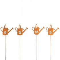 Product Flower plug metal rust decoration watering can 10x8.5cm 4pcs