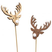 Product Plug reindeer nature, white 8.5cm L37cm