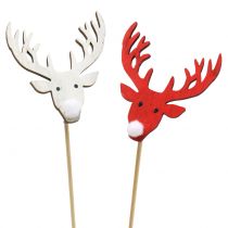 Product Plug Reindeer Red, White 8.5cm L37cm