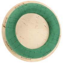 Product Floral foam wreath on wood wet floral foam green Ø29cm