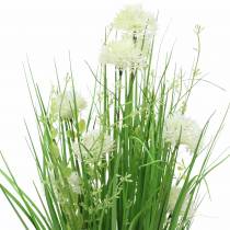 Product Decorative standing bouquet with meadow flowers green, artificial white 51cm