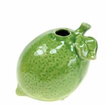 Earthenware vase lime green 10cm