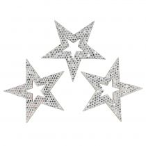 Decorative star silver for scattering 4cm 48pcs