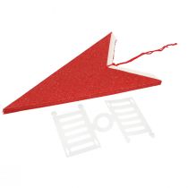 Product Star-shaped hanging decoration made of paper with jute cord