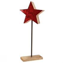 Product Star decoration natural red with stick on base 20x9.5x50cm
