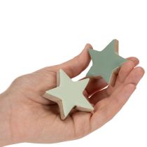 Product Wooden star decoration set for table and windowsill, 5cm, 9 pieces
