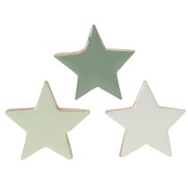Product Wooden star decoration set for table and windowsill, 5cm, 9 pieces