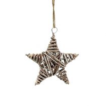 Product Star made of vine light brown 15cm to hang 1pce