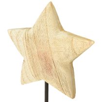Product Wooden Star Centrepiece Christmas Natural Wood H42cm