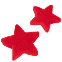 Product Small decorative star, flocked scatter decoration, 5cm, 40 pieces