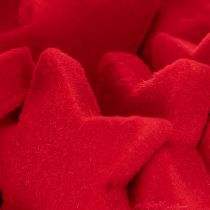 Product Small decorative star, flocked scatter decoration, 5cm, 40 pieces