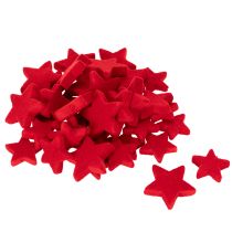 Product Small decorative star, flocked scatter decoration, 5cm, 40 pieces