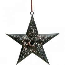 Christmas hanger Star Metal Star Black H19cm