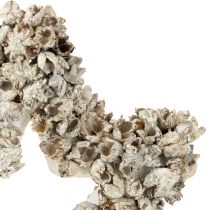 Product Star to hang up Christmas decoration white, glitter Ø15cm