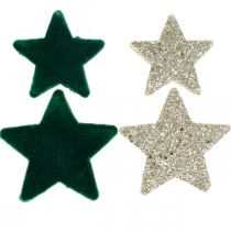 Star sprinkles mix green and gold Christmas 4cm/5cm 40p