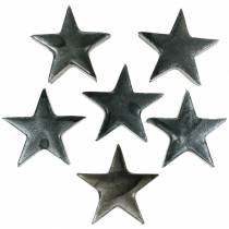 Deco stars gray 4cm 12pcs
