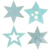 Product Decorative stars for handicrafts Mint self-adhesive foam rubber 4cm 36pcs