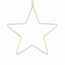 Product Decoration star for hanging golden metal Ø25cm 6pcs