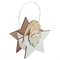 Product Star made of wood gnome gold white table decoration 15.5×6×16.5cm