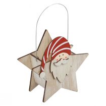 Product Star made of wood gnome red white table decoration 15.5×6×16.5cm