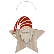 Product Star made of wood gnome red white table decoration 15.5×6×16.5cm