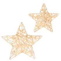 Product Decorative star set made of wire, two sizes, 10cm, 12 pieces
