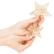 Product Decorative star set made of wire, two sizes, 10cm, 12 pieces