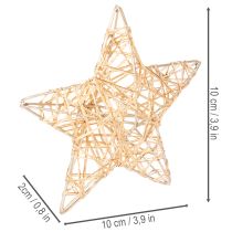 Product Decorative star set made of wire, two sizes, 10cm, 12 pieces