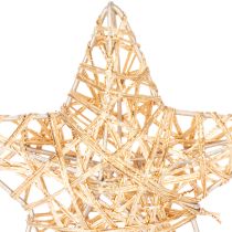 Product Decorative star set made of wire, two sizes, 10cm, 12 pieces