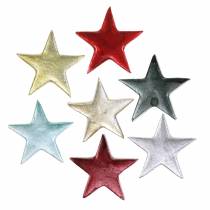 Product Deco stars different colors matt 4cm 12pcs