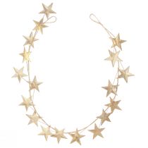 Product Star garland for Christmas metal gold L180cm