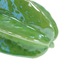 Product Star Fruit Carambola Ceramic Decoration 10cm Green 3-Piece Set
