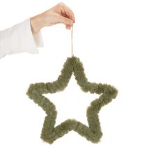 Product Hanging star, faux fur, for doors and windows, 30cm, 3 pieces