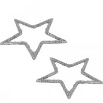Product Scatter Decoration Christmas Stars Silver Glitter Ø4cm 120 pcs