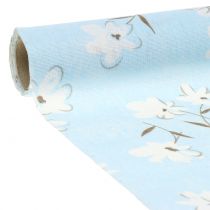 Product Decorative fabric flowers blue 30cm x 3m