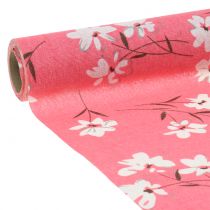 Product Decorative fabric flowers pink 30cm x 3m